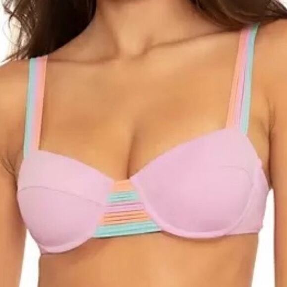 Isabella Rose Lavender Lucca Bikini Top Sz L NWT - Picture 1 of 12